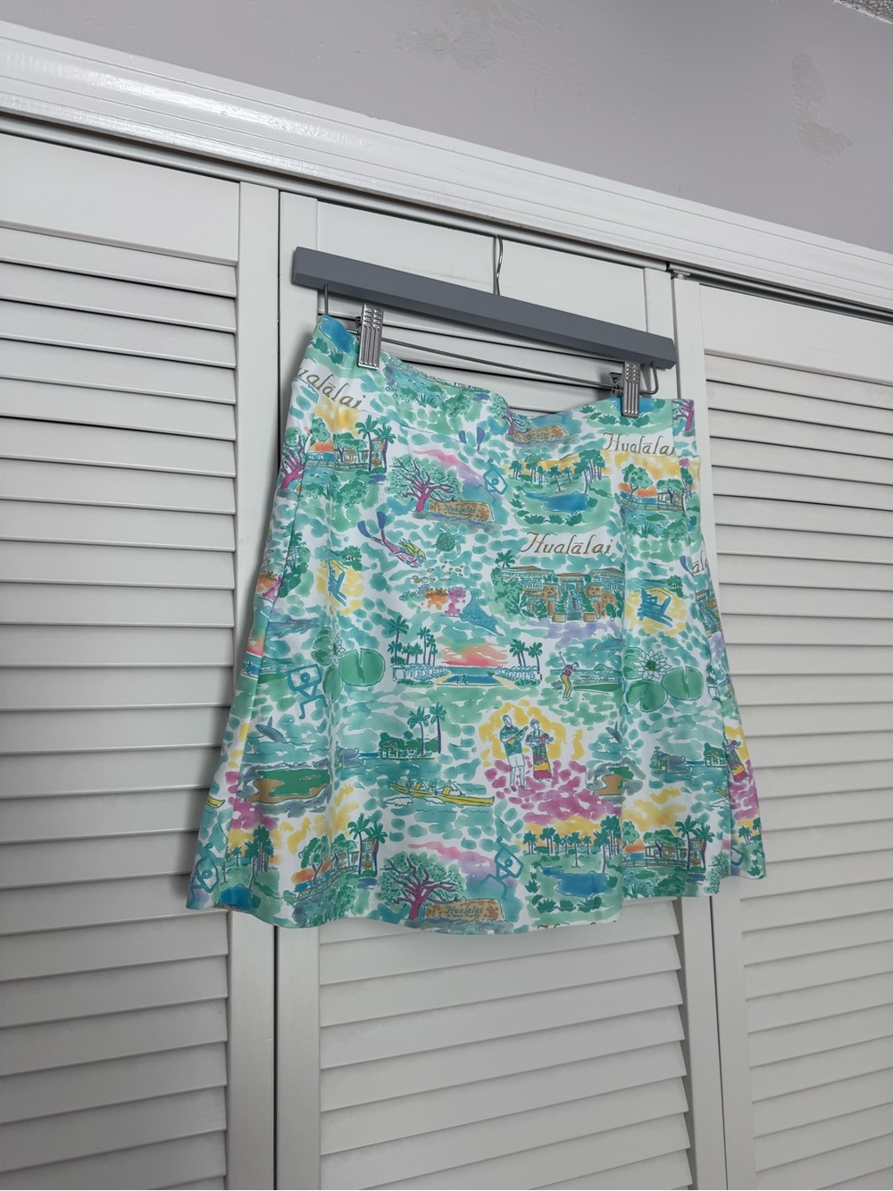 Smith & Quinn Hawaiian Print Athletic Skort Built-in Shorts Hawaii Golf Sz S